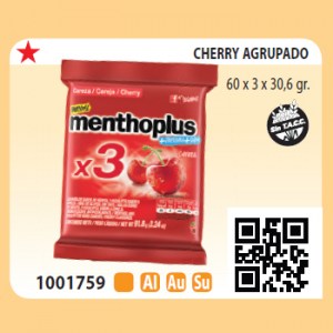 Menthoplus Cherry Agruupado 60 x 3 x 30,6 gr